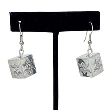 STERLING Navajo Cube Earring | Native American MODERNIST Silver Earring | Southwestern Geometric Sterling Silver Earrings