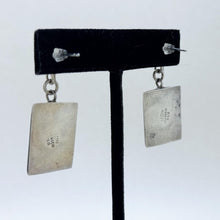 Vintage ONYX Dangle Sterling Earrings | MODERNIST Black Onyx 925 Sterling Silver | Black Onyx Earrings | 90s Modern Minimal Silver Jewelry