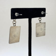 Vintage ONYX Dangle Sterling Earrings | MODERNIST Black Onyx 925 Sterling Silver | Black Onyx Earrings | 90s Modern Minimal Silver Jewelry