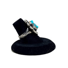 1970s TURQUOISE Ring 6.5 | 70s Native American Jewelry | Turquoise Ring Size 6.5 | Southwestern Ring 6 1/2 | Vintage Turquoise Jewelry
