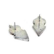 Vintage ONYX Sterling Silver Earring | SIGNED Petrified Wood Earrings | Modern Southwestern Earrings | Exquisite Silver Jewelry