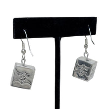STERLING Navajo Cube Earring | Native American MODERNIST Silver Earring | Southwestern Geometric Sterling Silver Earrings