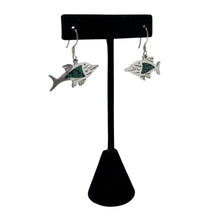TAXCO Fish Earrings | Green Enamel Sterling Earrings | PISCES Mexican Silver Jewelry | Tropical Fish Jewelry | Vintage 1990s Jewelry