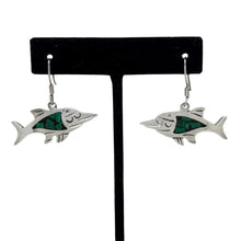 TAXCO Fish Earrings | Green Enamel Sterling Earrings | PISCES Mexican Silver Jewelry | Tropical Fish Jewelry | Vintage 1990s Jewelry