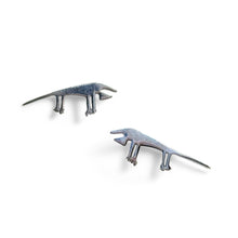 INTERESTING Lizard Earrings | Sterling Silver MODERNIST Reptile Earrings | Vintage Animal Stud Earrings