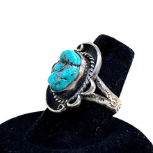 1970s TURQUOISE Ring 6.5 | 70s Native American Jewelry | Turquoise Ring Size 6.5 | Southwestern Ring 6 1/2 | Vintage Turquoise Jewelry