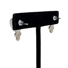 Silver HEART Earrings | TAXCO ONYX Heart Earrings | 80s Onyx Sterling Earrings | 80s Punk Goth | 1980s Silver Onyx Heart Earrings