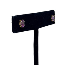 Vintage 14k AMETHYST Gold Studs | Marquis Amethyst GOLD Stud Earring | VINTAGE Prong Amethyst 14 Karat Gold Earring | Vintage Gold Jewelry