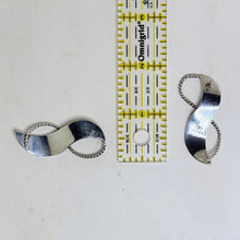 Sterling TAXCO Earrings | Modernist WIRE Ribbon Earrings | 80s Abstract Modern Jewelry | Sterling Silver Earrings | 1980s Mexican Silver