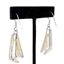 Vintage TAXCO Abstract Sterling Earrings | Black Enamel GEOMETRIC Silver Earring | AVANT Garde Taxco Jewelry | Vintage Futurist Goth