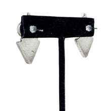 Vintage ONYX Sterling Silver Earring | SIGNED Petrified Wood Earrings | Modern Southwestern Earrings | Exquisite Silver Jewelry