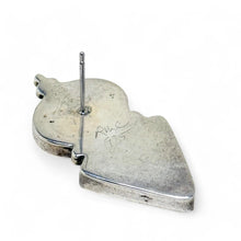 Vintage ONYX Sterling Silver Earring | SIGNED Petrified Wood Earrings | Modern Southwestern Earrings | Exquisite Silver Jewelry