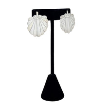 Vintage MODERNIST Fan Earrings | Artist Made ABSTRACT Earrings |  Etched FAN Earring | Avant Garde Sterling Silver | 1990s Silver Jewelry