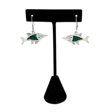 TAXCO Fish Earrings | Green Enamel Sterling Earrings | PISCES Mexican Silver Jewelry | Tropical Fish Jewelry | Vintage 1990s Jewelry