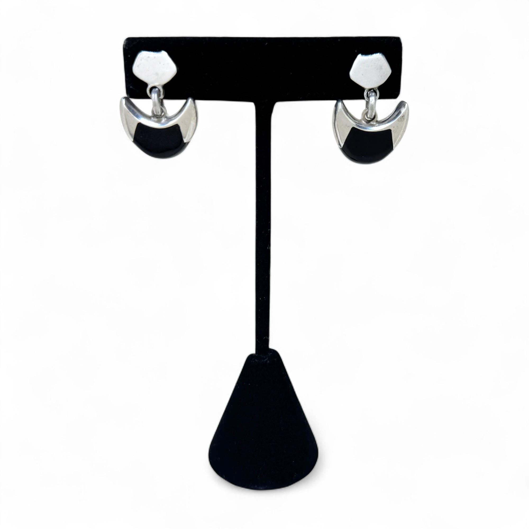 Taxco Onyx Dangle Earring