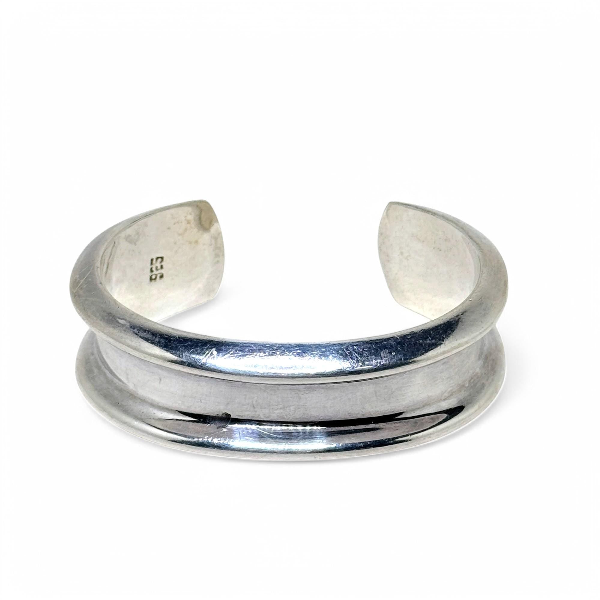 1980s Taxco Silver Cuff Size 7
