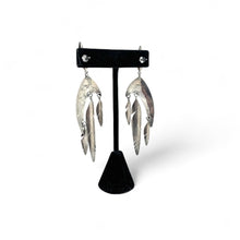 Vintage Native American Onyx Sterling Earring | SIGNED Native American Jewelry | Onyx Sterling Earrings | Dramatic Witchy Biker 925 Jewelry