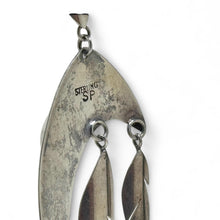 Vintage Native American Onyx Sterling Earring | SIGNED Native American Jewelry | Onyx Sterling Earrings | Dramatic Witchy Biker 925 Jewelry