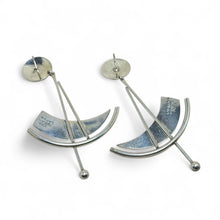 Sterling TAXCO Earrings | Modernist MOBILE Abstract Earrings | 80s Abstract Modern Jewelry | Sterling Silver Earrings | 1980s Mexican Silver