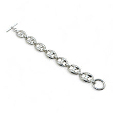 Puffy MARINER Chain | Sterling SILVER Anchor Chain Bracelet | Mariner Toggle Bracelet