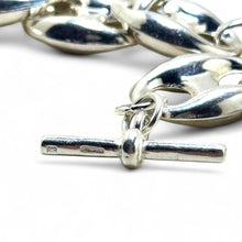 Puffy MARINER Chain | Sterling SILVER Anchor Chain Bracelet | Mariner Toggle Bracelet