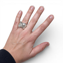 Reptilian Sterling Hallow Ring Size 6.5