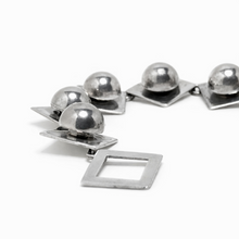 Modernist Geometric Taxco Sterling Toggle Bracelet