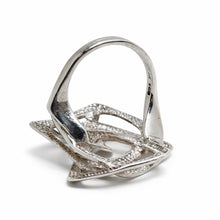 Sculptural Sterling Interlocking Ring Size 8