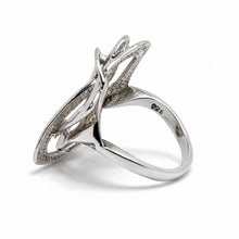 Sculptural Sterling Interlocking Ring Size 8