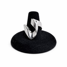 Sculptural Sterling Modernist Ring Size 8 3/4