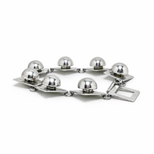 Modernist Geometric Taxco Sterling Toggle Bracelet
