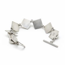 Modernist Geometric Taxco Sterling Toggle Bracelet