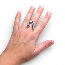 Sculptural Sterling Modernist Ring Size 8 3/4