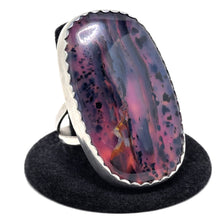 Pink Moss Agate Sterling Ring Size 12