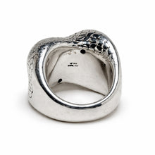 Reptilian Sterling Hallow Ring Size 6.5