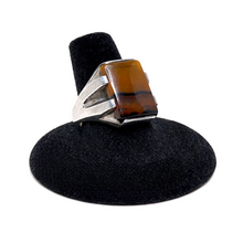 Mid Century Agate Ring Size 8 3/4