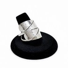 Hammered Sterling Wrap Ring Size 8 3/4