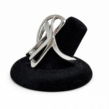 Sculptural Sterling Interlocking Ring Size 8