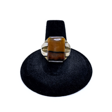 Mid Century Agate Ring Size 8 3/4