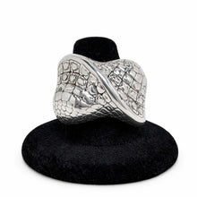 Reptilian Sterling Hallow Ring Size 6.5