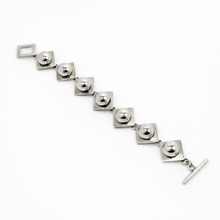 Modernist Geometric Taxco Sterling Toggle Bracelet