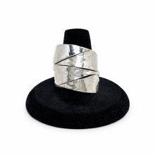 Hammered Sterling Wrap Ring Size 8 3/4