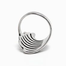 Sterling Silver Fan Cutout Ring Size 8 3/4