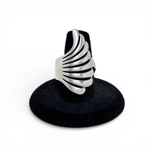 Sterling Silver Fan Cutout Ring Size 8 3/4