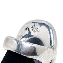 Sterling Hollow Modernist Oval Ring Size 8 3/4