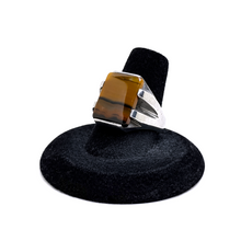 Mid Century Agate Ring Size 8 3/4