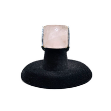 Chunky Rose Quartz Solid Sterling Ring 5.5
