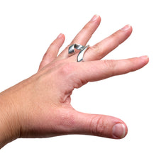 Sculptural Sterling Modernist Ring Size 8 3/4