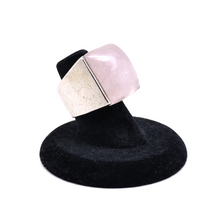Chunky Rose Quartz Solid Sterling Ring 5.5