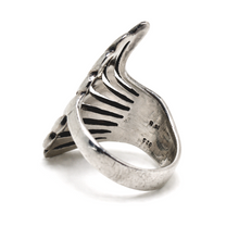 Sterling Silver Fan Cutout Ring Size 8 3/4